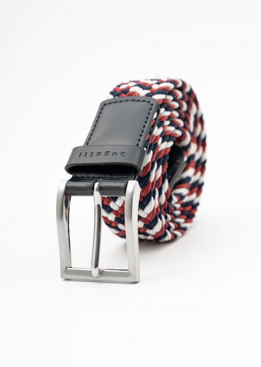 Bugatti Ζώνη της σειράς Braided - 1761 77 Red White Blue