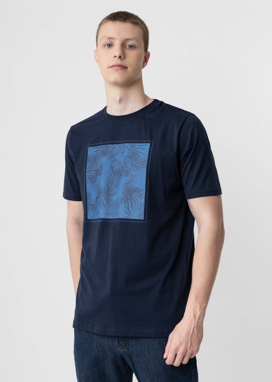 Fynch Hatton T Shirt της σειράς Leaf - 1404 1802 685 Navy