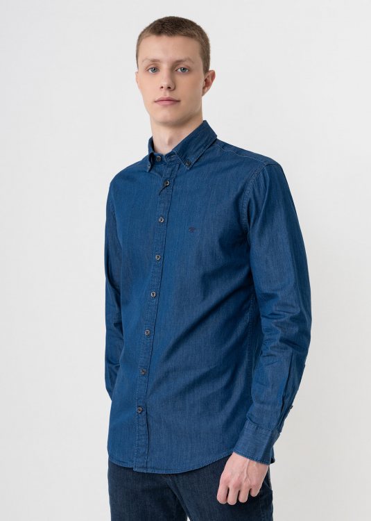 Fynch Hatton Πουκάμισο της σειράς Soft Denim - 1402 7030 685 Navy