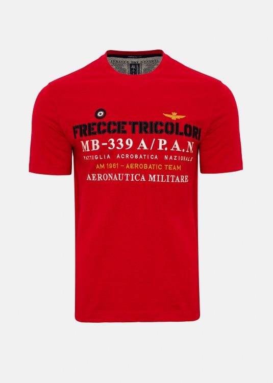 Aeronautica Militare Μπλούζα της σειράς Frecce Tricolori - TS2086 19299 Rosso