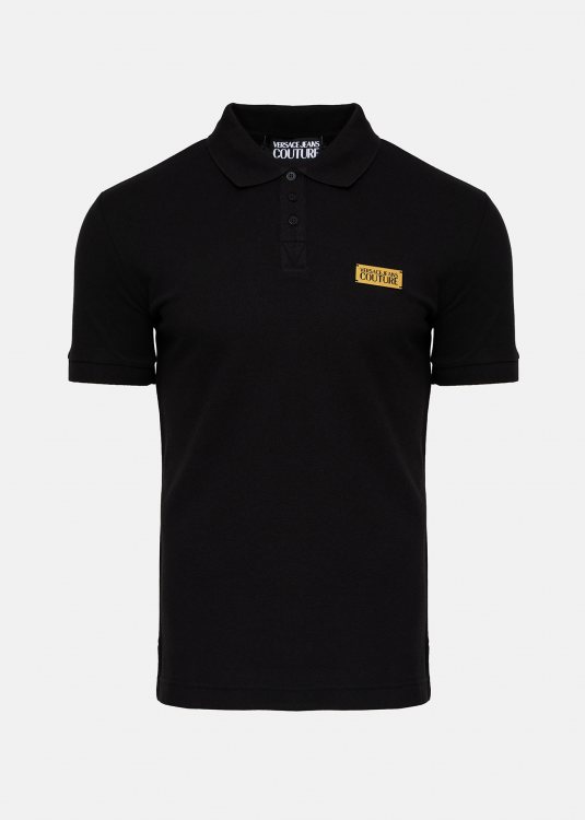 Versace Jeans Couture Polo Μπλούζα της σειράς Placket - 78GAGT08 78UP621 G89 Black