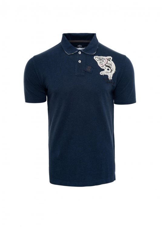 La Tortuga Pique Polo μπλούζα σε Regular γραμμή - 11E6100U437SE01 5974 Blue Ocean