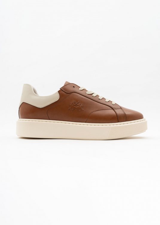 La Martina Δερμάτινα Sneakers της σειράς Buttero - LFM241 001 3120 Cognac