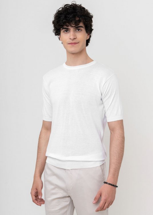 Hamaki Ho Μπλούζα της σειράς Knit - ME3135H White