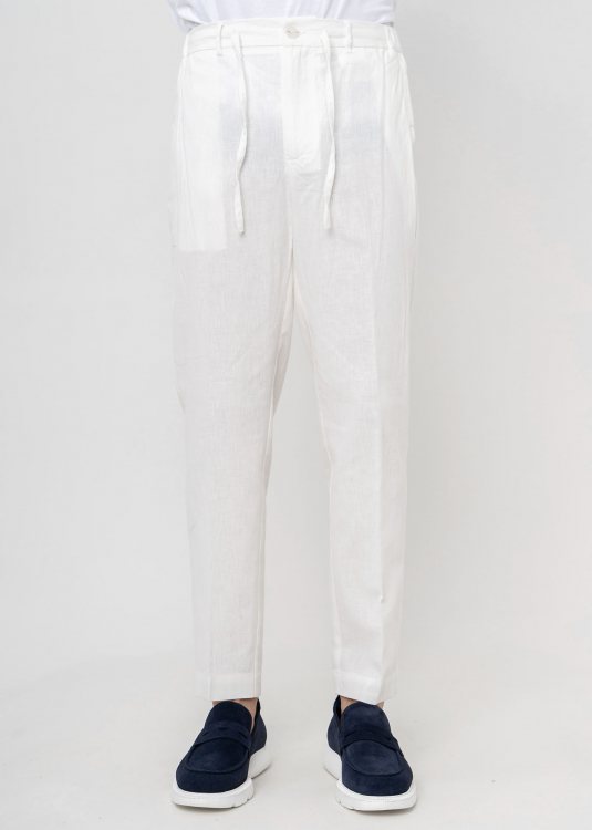 Hamaki Ho Λινό Παντελόνι της σειράς Chino - PSE1753H Off White