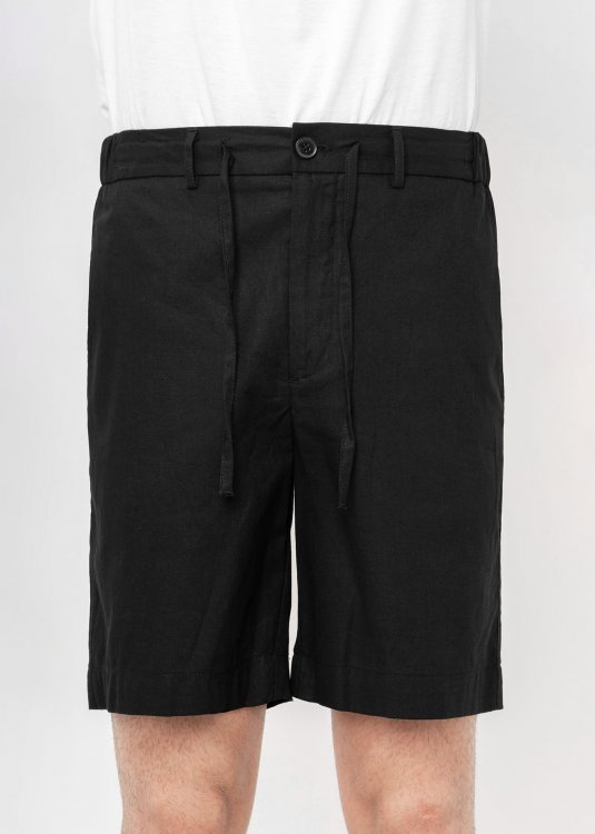Hamaki Ho Λινή Βερμούδα της σειράς Linen - PB1760H Black