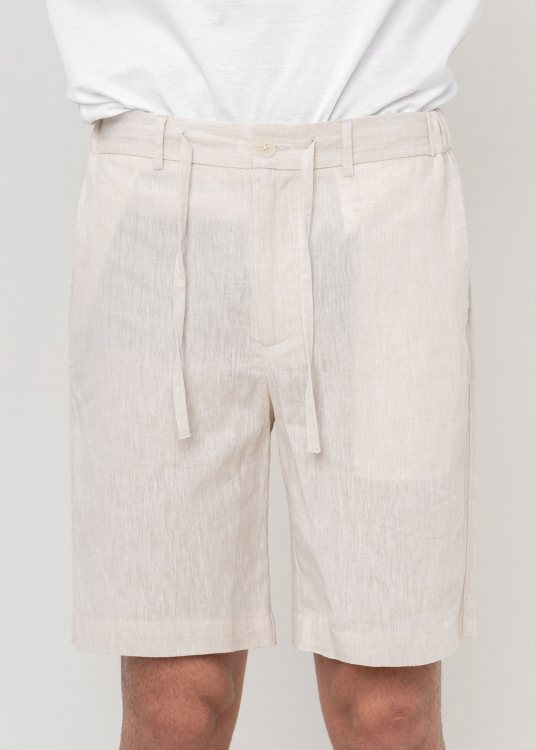 Hamaki Ho Λινή Βερμούδα της σειράς Linen - PB1760H Bez
