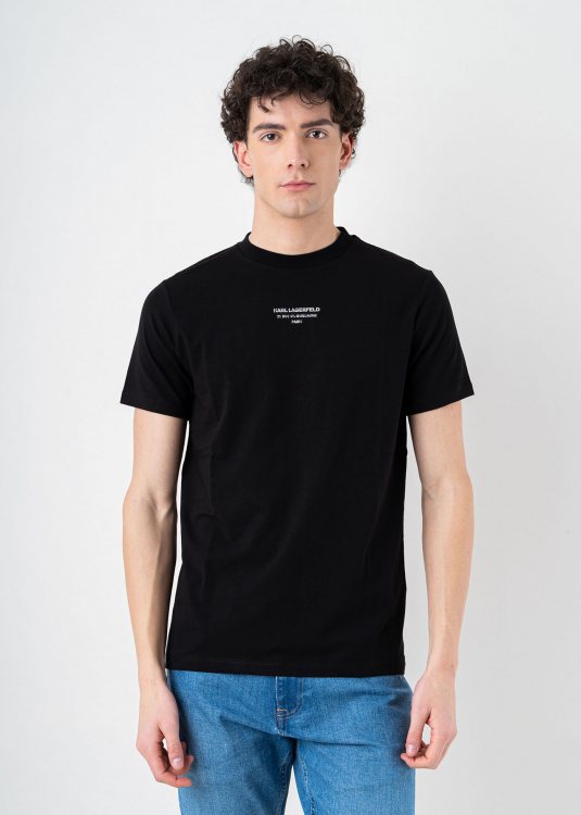 Karl Lagerfeld T Shirt της σειράς Crewneck - 755080 542221 910 Black