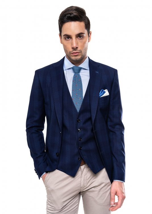 Σακάκι Slim Fit - Blue Check