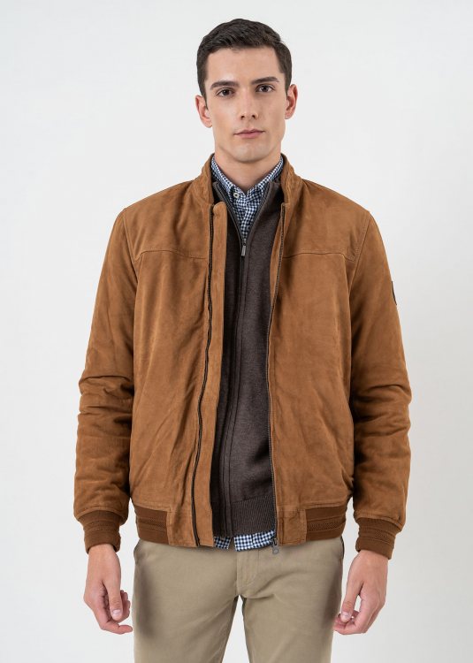 Fynch Hatton Jacket της σειράς College Blouson - 1302 2200 820 Cognac