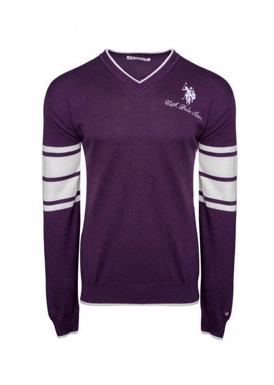 U.S. Polo Assn Μακρυμάνικη Μπλούζα της σειράς George V Knit - 70390 45583 175 Purple