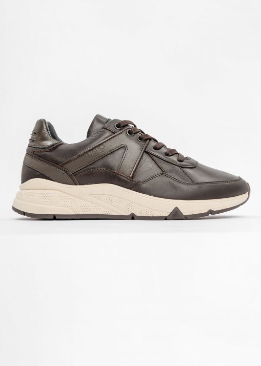 BOSS Δερμάτινα Sneakers της σειράς Sport - UV420 Brown Burn