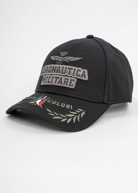 Aeronautica Militare Baseball Καπέλο της σειράς Frecce Tricolori - HA1104 34300 Black