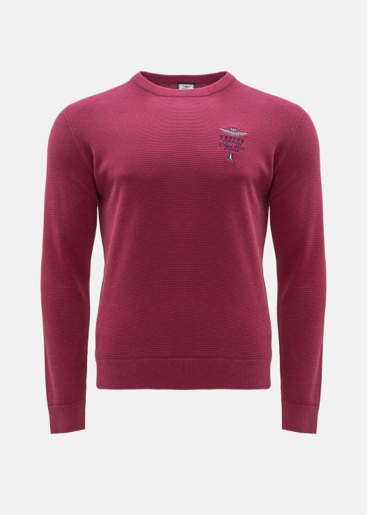 Aeronautica Militare Μακρυμάνικη Μπλούζα της σειράς Sweater - MA1394 19291 Bordeaux