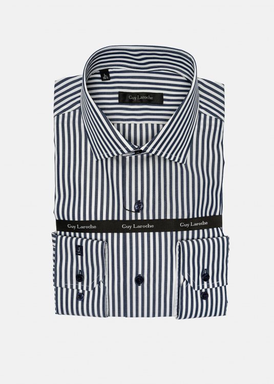 Guy Laroche Πουκάμισο της σειράς Stripe - GLES18260 CL 3 Blue