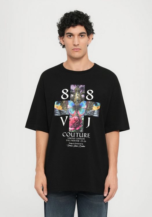 Versace Jeans Couture Μπλούζα της σειράς Floral - 79GAHT07 79UP607 899 Black