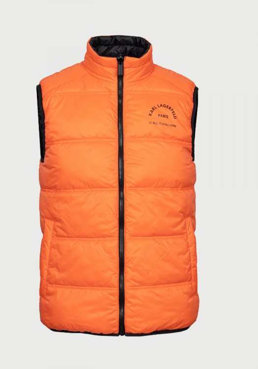 Karl Lagerfeld Διπλής όψεως Αμάνικο της σειράς Vest Rev - 505401 531591 917  Black/ Orange