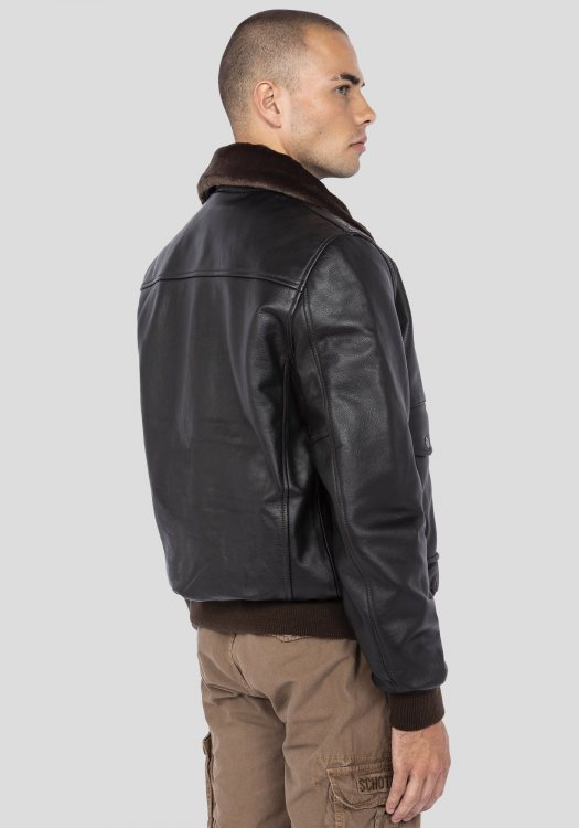 Schott N.Y.C Δερμάτινο Μπουφάν της σειράς Vintage - LC5331X BG Αntic Βrown φωτογραφία