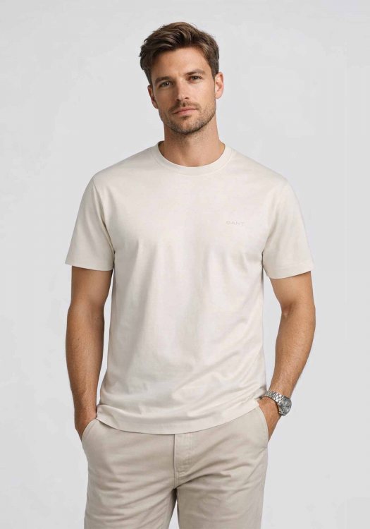GANT Μπλούζα Texture Stripe - 2003400 119 Creamed White