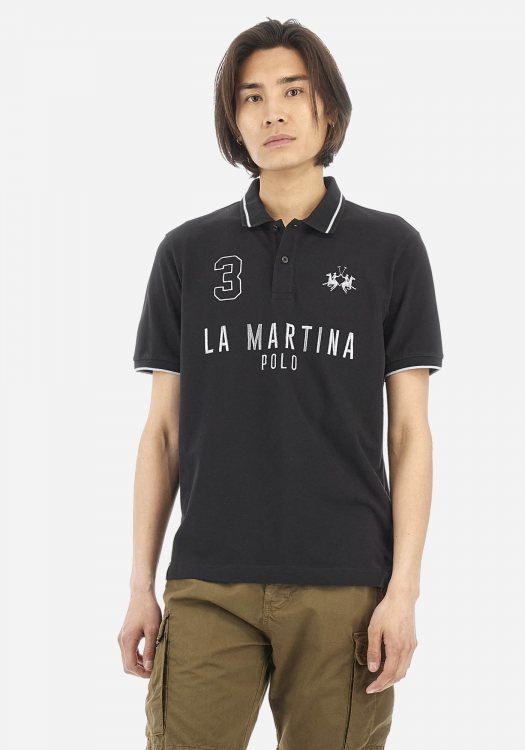 La Martina Polo της σειράς Man Polo - YMP320 PK001 09999 Black