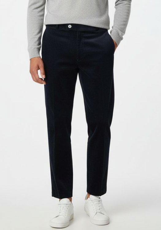 Ανδρικό Κοτλέ Παντελόνι Udine σε κανονική γραμμή - Blue Black 680