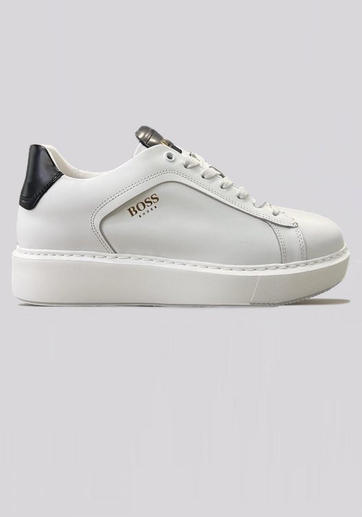 BOSS Shoes Δερμάτινα Sneakers της σειράς Basic - C6964 White Garda