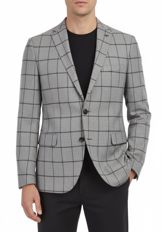 Σακάκι Italian style “BARBERIS CANONICO” - Grey Check