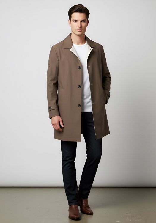 Guy Latoche Καπαρντίνα της σειράς Doubleface - GLEW244037 2 Brown Ecrou