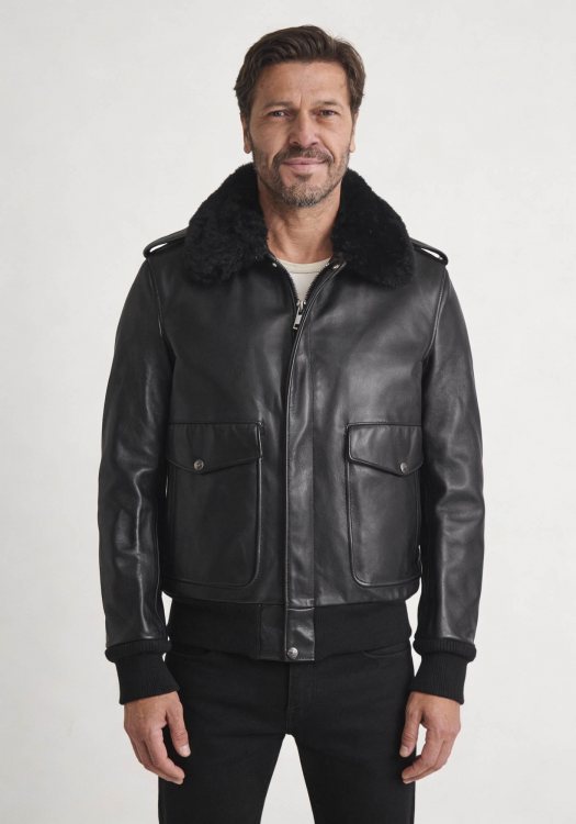 Schott N.Y.C. Δερμάτινο Flying jacket της σειράς Iconic A-2 - 184SM Black