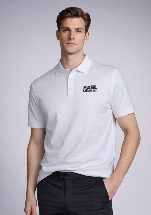 Karl Lagerfeld Polo Μπλούζα  NOS- 745780 500235 10 White