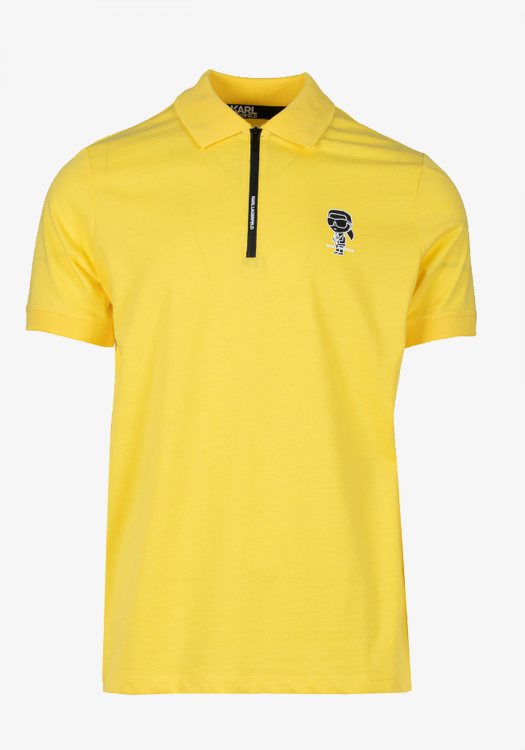 Karl Lagerfeld Polo Μπλούζα της σειράς Zip Polo - 745025 532224 130 Yellow