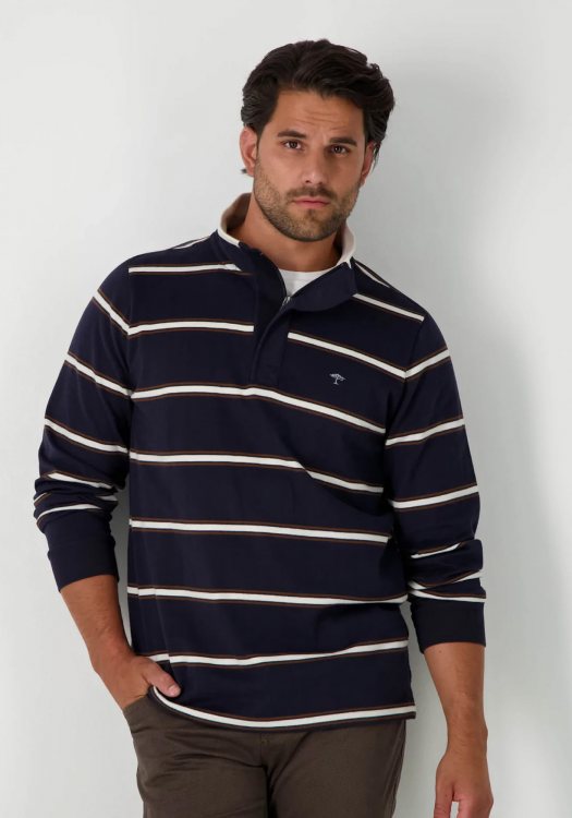 Fynch Hatton Pullover  της σειράς Zip Troyer - 1213 1717 685 Navy