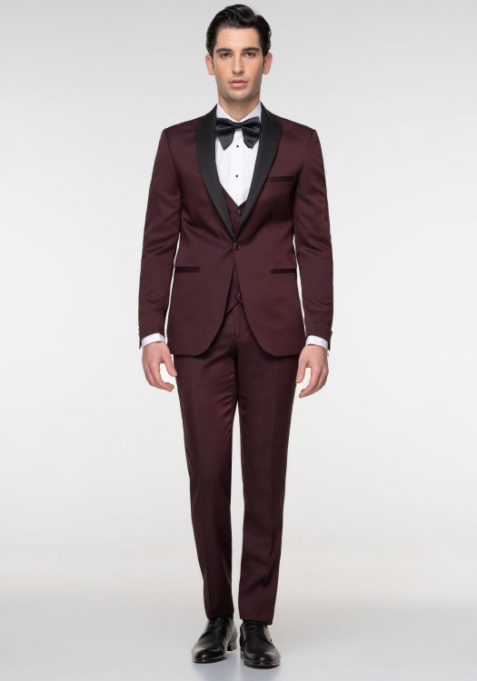 Fragosto 2 Pieces Tuxedo της σειράς Miami - FRS2323 Miami 005 Bordo