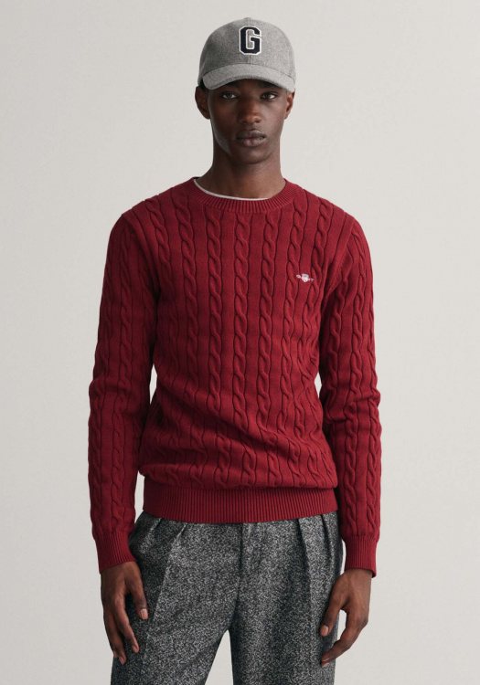 GANT Sweater της σειράς Cable - 8050601 604 Plumped Red
