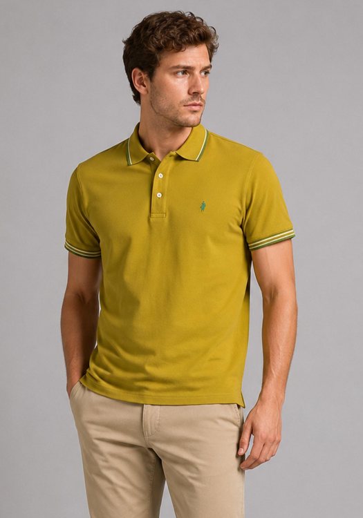 MCS Marlboro Classics Polo Μπλούζα Basic - MMCP200 L0005406 430 Olive Green