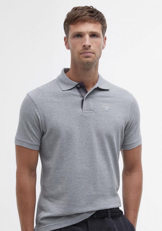 Barbour Polo Μπλούζα της σειράς Tartan - MML0012 GY52 Grey Marl