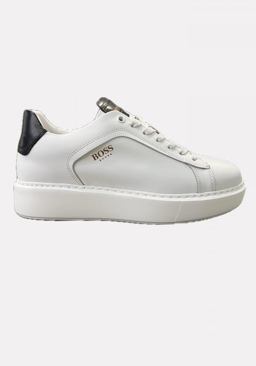BOSS Shoes Δερμάτινα Sneakers της σειράς Basic - C6964 White Garda