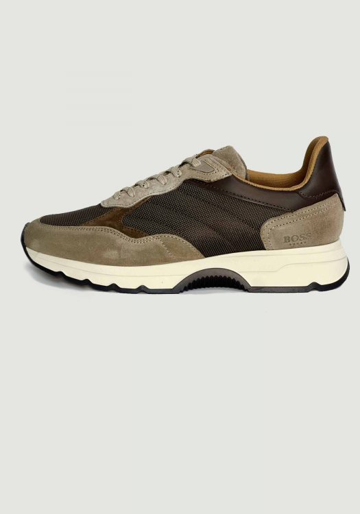 BOSS Shoes Δερμάτινα Sneakers της σειράς Sport - CD221 Brown Suede