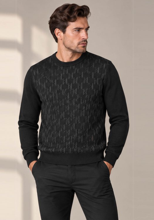 Karl Lagerfeld Πλεκτή Μπλούζα Knit Crewneck - 655011 564301 990 Black