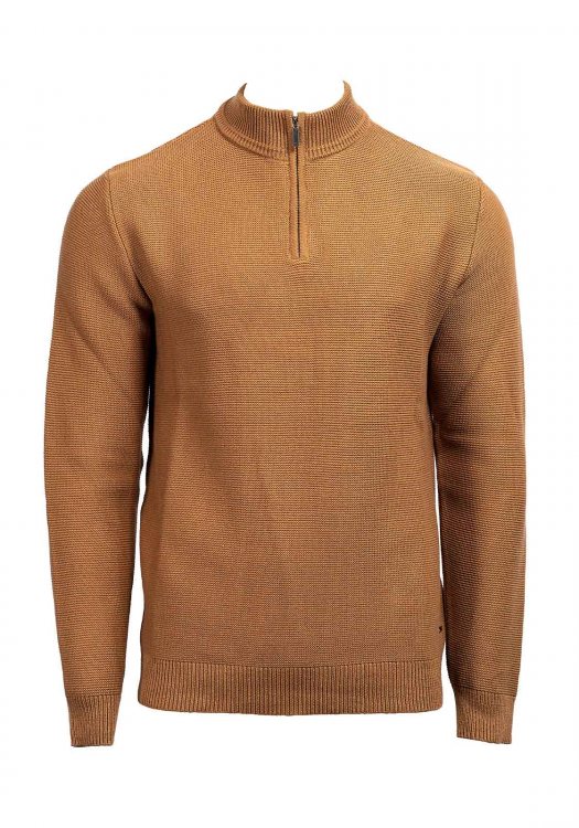 Ανδρικό Pullover σε κανονική γραμμή - Brown 430