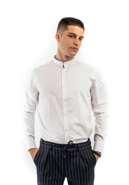 Πουκάμισο Fragosto Slim Fit - Mao White