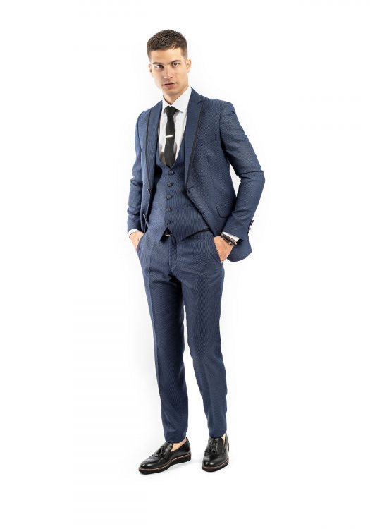 Fragosto Κοστούμι Smokin Slim Fit - Blue