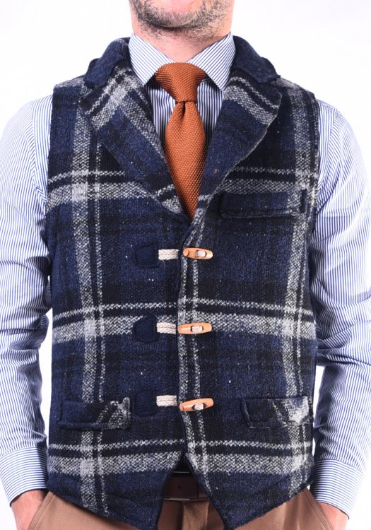 Fragosto Γιλέκο John Barrit Modgomery - 004 Navy/Grey