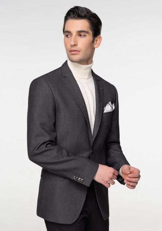 Fragosto Σακάκι Blazer της σειράς Square - FRB23 3793 019 003 Grey