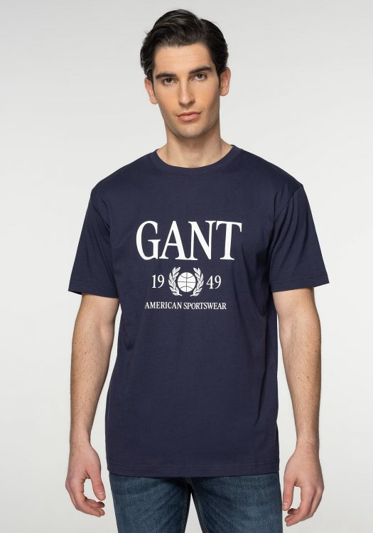 GANT Κοντομάνικη Μπλούζα της σειράς Retro Crest - 2003158 409 Classic Blue