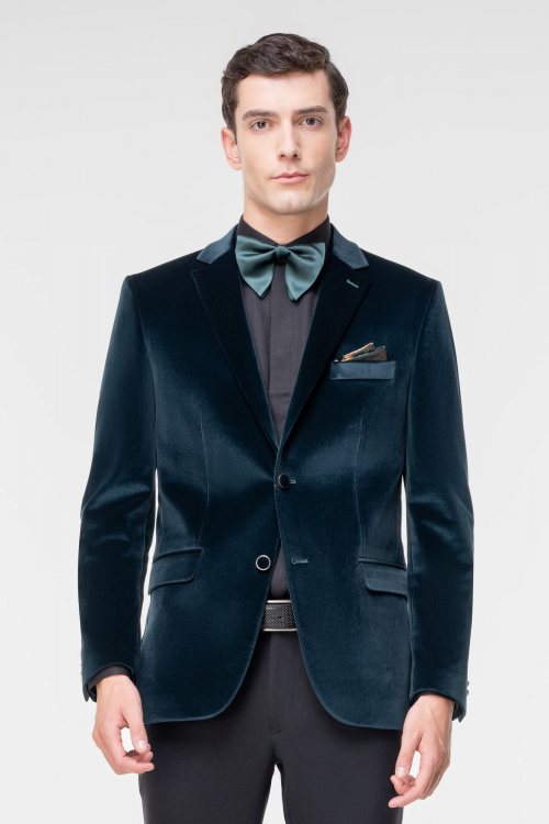Fragosto Σακάκι της σειράς Velvet - FRB23 8604 1  Paris Green