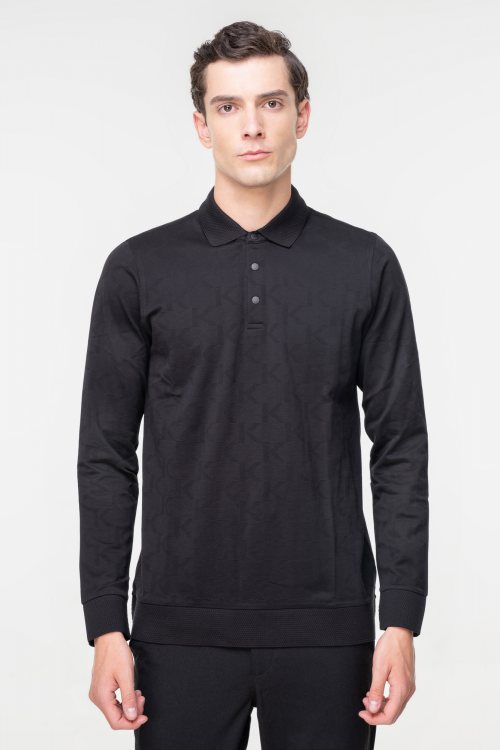Karl Lagerfeld Polo Μπλούζα της σειράς Pressbutton - 745012 534215 990 Black