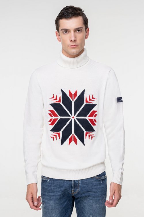 Daniel Hechter Sweater της σειράς Rollneck - 65023 132812 60 White