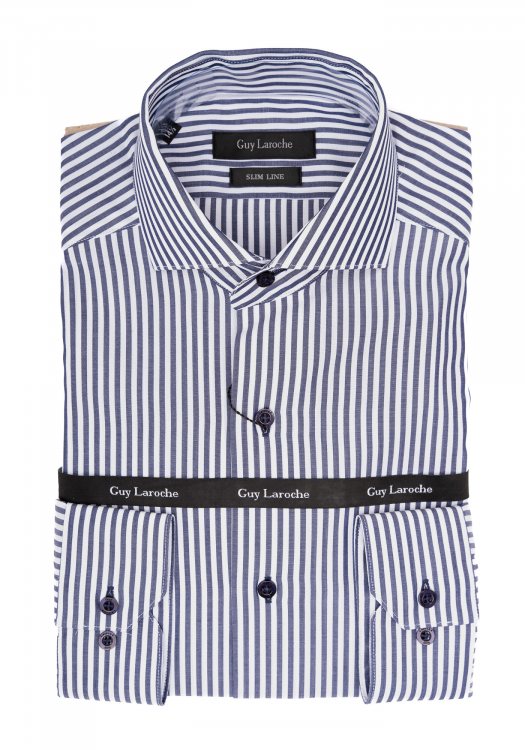 Guy Laroche Πουκάμισο της σειράς Stripe - GL2218302 SL 5 Navy