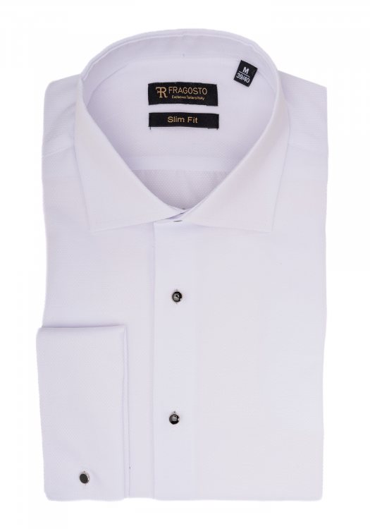 Fragosto Πουκάμισο της σειράς Smokin Slim - 180 SMKN 7117 White